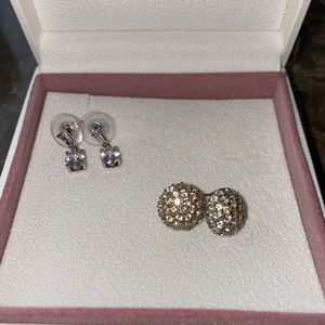 Faux diamond earrings
